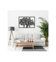 Ağaç 3 Parça Tablo Ahşap Mdf Lazer Kesim