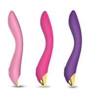Flamingo Pürüzsüz Silikon Su Geçirmez Şarjlı Lüks Vibratör (Kırmızı)