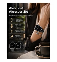 Mey İthalat® Günlük Kullanıma Uygun Akıllı Saat Aksesuar Paketi Yeni Nesil