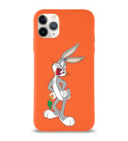 Apple iPhone 11 Pro Max  Lansman Kılıf Bugs Bunny Tasarımlı Altı Kapalı İçi Kadife Kaplı  Kapak (Şeffaf)