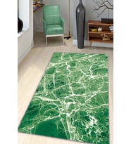 Yeşil Mermer Görünümlü Kaymaz Tabanlı Dekoratif Halı MER03 - 100 x 160 cm