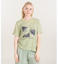 Only ONLNEWFLORA S/S ART O-NECK TOP BOX JRS Yeşil Kadın T-Shirt 15343900