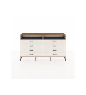Arges Konsol 2 Raflı 8 Çekmeceli  176x30x99 Çam-Antrasit/Aytaşı