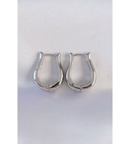 Pirinç Gümüş Renk İçi Boş Gül Küpe TJ-BKP8977