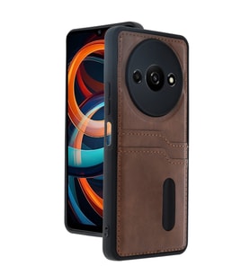 Xiaomi Redmi A3 4g Kılıf Sara Kartvizitli Deri Kılıf - Taba