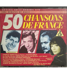 (Müzik CD'sidir Plak Değildir) CD 50 Chansons De France Double CD