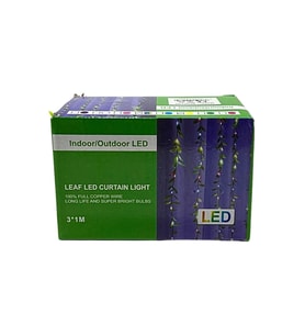 3x1 Yeşil Kutulu Sarmaşık Perde LED