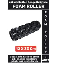Fitness Aerobik Denge Stabilite Kas Esnekliği Geliştirici Kadın Erkek Foam Roller 33 Cm