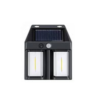 Rustik Ampul İkili Solar Duvar Aplik Güneş Enerjili Hareket Sensörlü