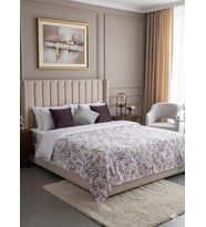 Çift Kişilik Baskılı Pike Yatak Örtüsü Daisy 200x230 cm (Karamel)