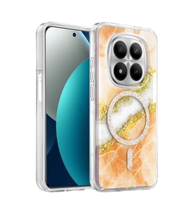 Onegif Redmi Note 15 Pro 5g Lotus Simli Magsafe Kapak - Turuncu