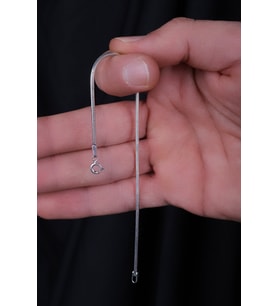 ENCİLİ SİLVER 925 Ayar Gümüş 1,8 Mm Yılan Zincir Model Bileklik