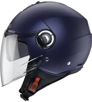 Motosiklet Kaskı Riviera V4 Matt Blue Güneş Vizörlü Yarım Açık Kask