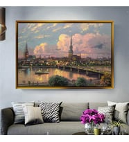 Altın Çerçeveli dekoratif tablo a1204 (Gold)
