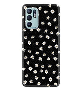 Oppo Reno 6 Kılıf Resimli Desenli Silikon Platinium Series Papatyalar 1866