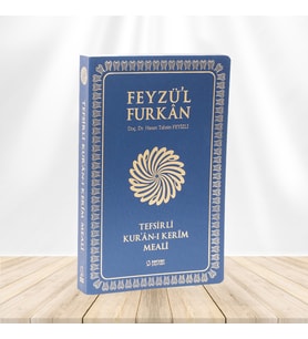 Feyzü'l Furkan Tefsirli Kur'an-ı Kerim Meali (Büyük Boy - Tefsirli Meal - İNCE CİLT) LACİVERT