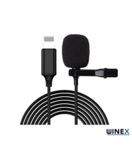 Winex İphone Lightning Port HD Yaka Mikrofonu Siyah