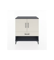 Hyperion Şifonyer Tek Raflı Tek Çekmeceli 2 Kapaklı 88x44x96 Antrasit-Aytaşı