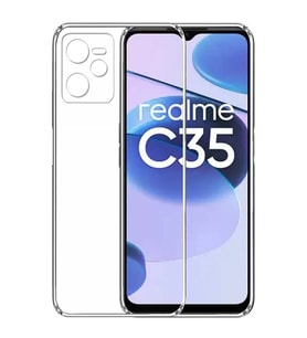 Ally Realme C35 Kılıf Kamera Korumalı Ultra İnce Şeffaf Silikon Kılıf-(5775) - EEEEEE7062-23