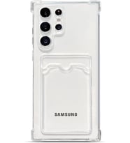Teknomoda Samsung Galaxy S23 ULTRA Kılıf Kartlıklı Anti Şok Korumalı Şeffaf Silikon Şeffaf Açık