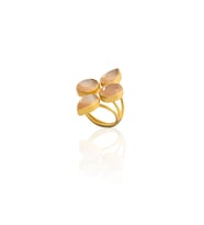 Kadir Jewellery 22 Ayar Altın Kaplama Zirkon Taşlı Kadın Vintage Yüzük