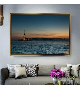 Altın Çerçeveli dekoratif tablo a1186 (Gold)
