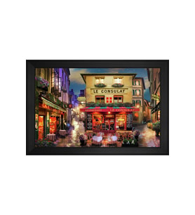 Manzara Temalı Kanvas Tablo 50 x 70 cm Siyah Çerçeve
