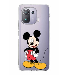 Xiaomi  Mi 11 Pro  Kamera Korumalı Kapak Mickey Mouse Tasarımlı Şeffaf  Kılıf