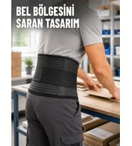 Çalışma Korsesi Güçlendirilmiş Elastik Bantlı Ayarlanabilir Bel Desteği