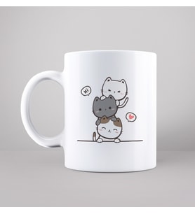 Kedi Tasarımlı Kupa
