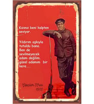 Yeşilçam Temalı Retro Ahşap Poster