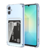 Teknomoda Samsung Galaxy A06 Kılıf Kartlıklı Anti Şok Korumalı Şeffaf Silikon Şeffaf Açık