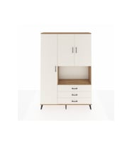 Arges Gardrop 6 Raflı 3 Çekmeceli 3 Kapaklı 132x30x195 Çam-Aytaşı