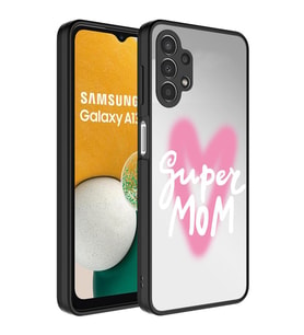 Samsung Galaxy A13 4G Kılıf Aynalı Desenli Kamera Korumalı Parlak Mirror Kapak (Renksiz)