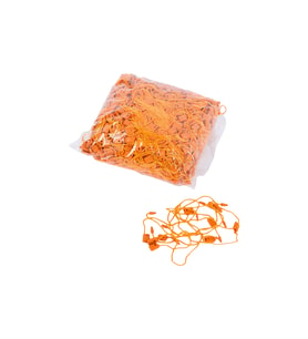Turuncu Renk Kilitli Geçmeli Etiket İpi 1.000 Adet – Plastik Kart ve Fiyat Etiketi Bağlama İpi