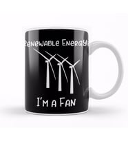 Save The Earth Renewable Energy I'm A Big Fan Kupa Bardak Porselen