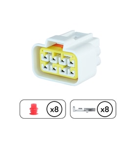 İş Makine Soketi Beyaz 8 Pin Kablosuz
