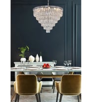 Bendigo Kristal Taşlı Avize RA-AVZ- 3906-27-54 (Krom)