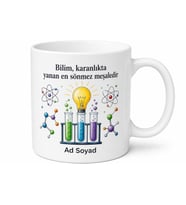 Bilimsel Gelişimi Destekleyenlere Deney Tüpü Ve Akıl Işığı Kupa Bardak Hediye