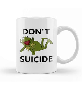 Meme Don't Kermit Suicide Kupa Bardak Porselen