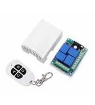 433MHz RF 4 Kanal Röle Modül DC 12V 4 Buton Kumanda Kablosuz Motor Pompa Fan Lamba Perde Akıllı Ev