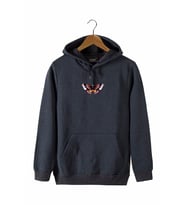 Erkek Antrasit Önü Kelebek Baskılı Kapüşonlu Sweatshirt 22K-5200322-6