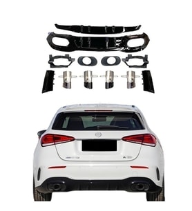 Mercedes A Serisi W177 Hb A35 Amg Arka Difüzör 2019-2023 Arası uyumlu Tek Çıkış
