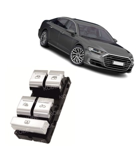 Audi A8 Kromlu Arka Cam Makam Anahtarı Beyaz Işıklı 2018 Üzeri