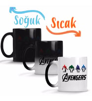 Avengers İron Man Hulk Thor Captain Amerika Sihirli Kupa Bardak Porselen