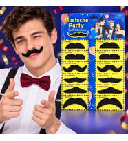 Mey İthalat® 12’li Yapışkanlı Kostüm ve Parti Bıyığı