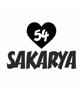 Kalpli 54 Sakarya Araba Sticker siyah 20x15 CM (Siyah)