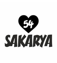Kalpli 54 Sakarya Araba Sticker siyah 20x15 CM (Siyah)