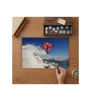 Snowboard- Kayak- Spor Tasarımı 240 parça Ahşap Puzzle Ahşap Kutuda MP00019