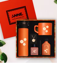 Premium Anneler Günü Hediye Seti – Cam Suluk, Fincan, Kolye ve Özel Kutulu